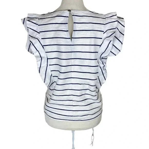 Anthropologie LIKE NEW ruffle sleeve top XS - Picture 10 of 11